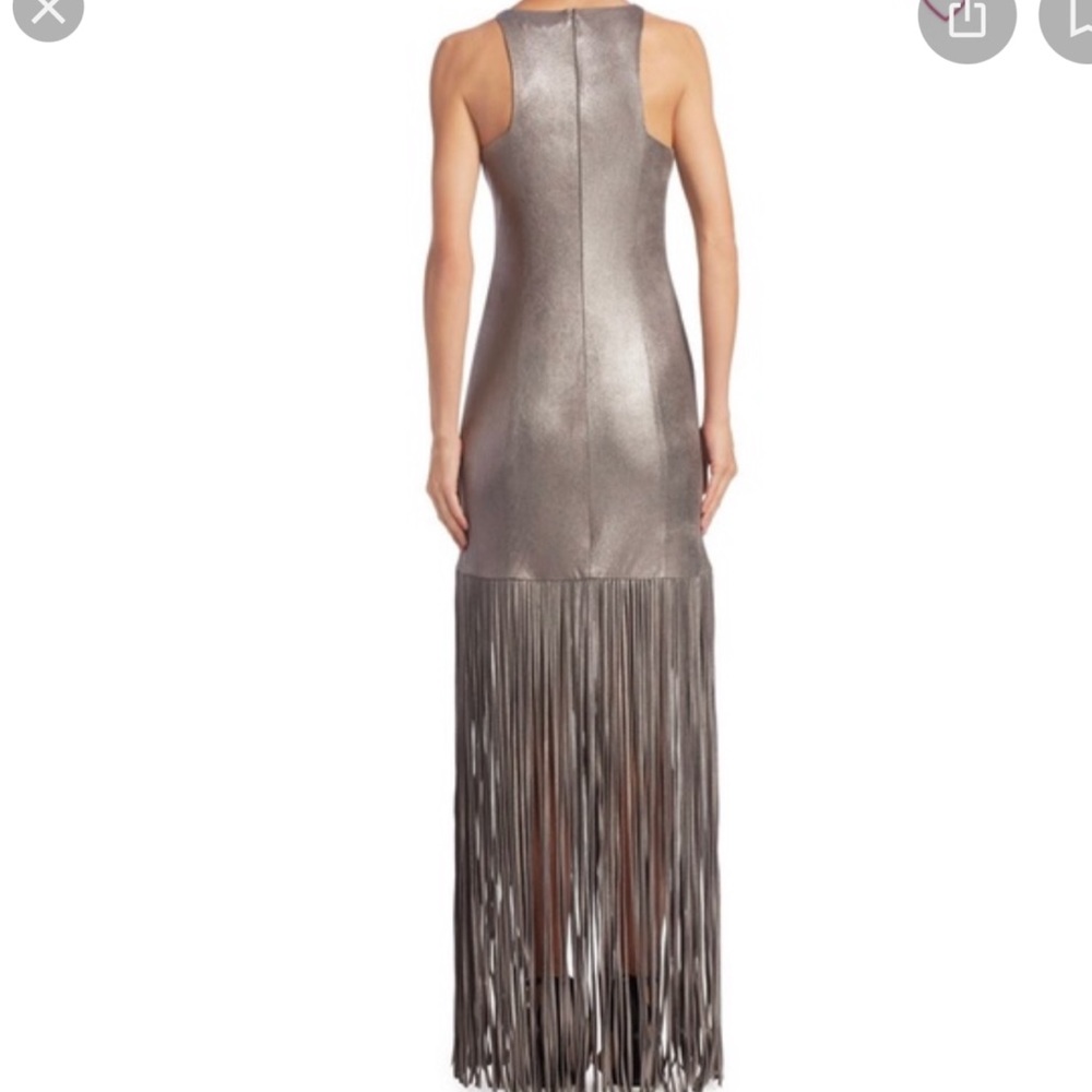 Halston Heritage fringe evening dress - Picture 3 of 12